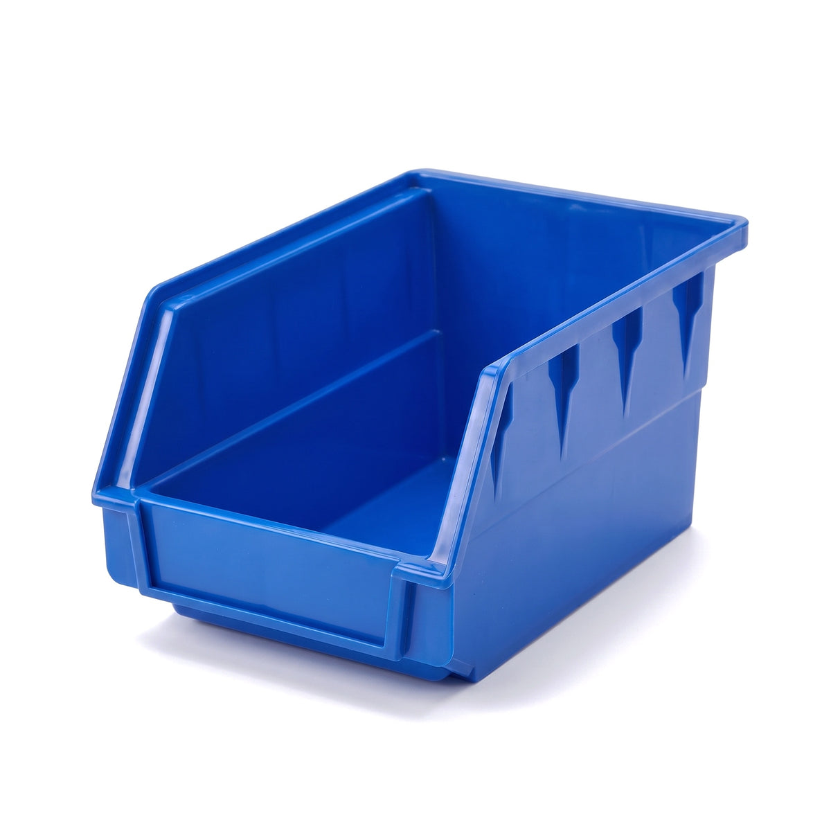 Small blue hook-on louvre storage bin