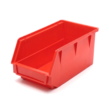 Medium red hook-on louvre storage bin