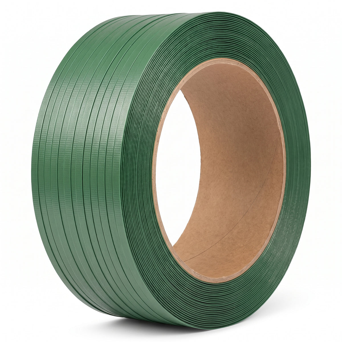 COCUS green embossed PET pallet strapping coil 16mm x 0.8mm x 1240m