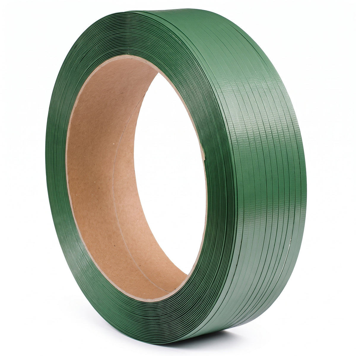 COCUS green embossed PET pallet strapping coil 19mm x 1.0mm x 835m