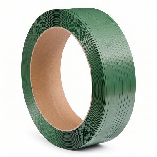 COCUS green PET machine strapping coil 11mm x 0.7mm x 3000m