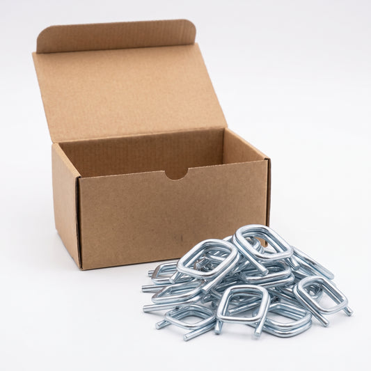 COCUS galvanised wire buckles for composite strapping 16mm, box of 1000