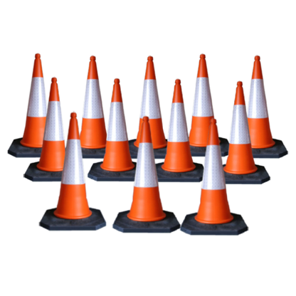 Traff Tex Reflective Highway Road Traffic Cones