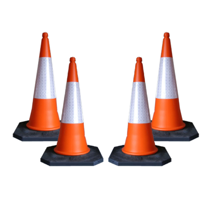 Traff Tex Reflective Highway Road Traffic Cones