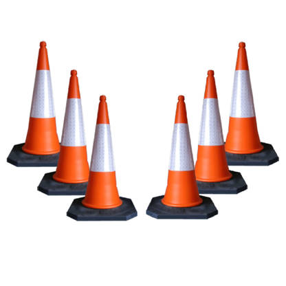 Traff Tex Reflective Highway Road Traffic Cones